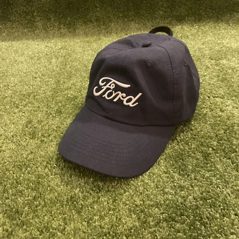 Ford Baseball Hat Navy Blue Adjustable Cap & Keychain
